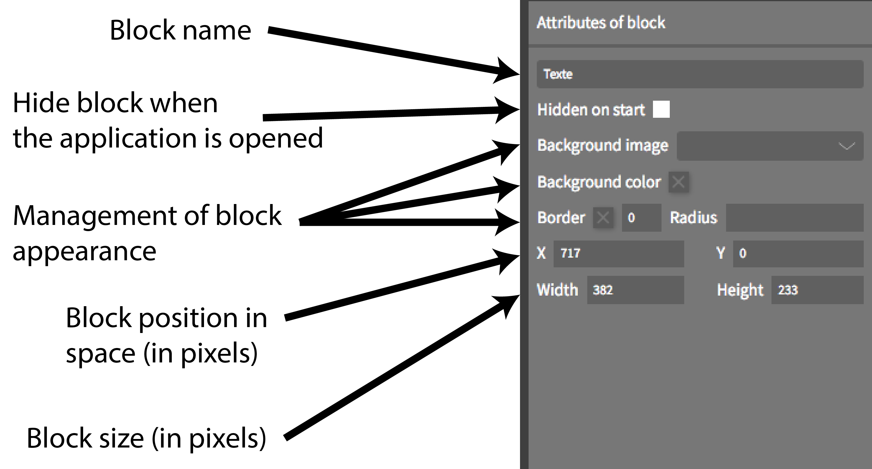 block attributes